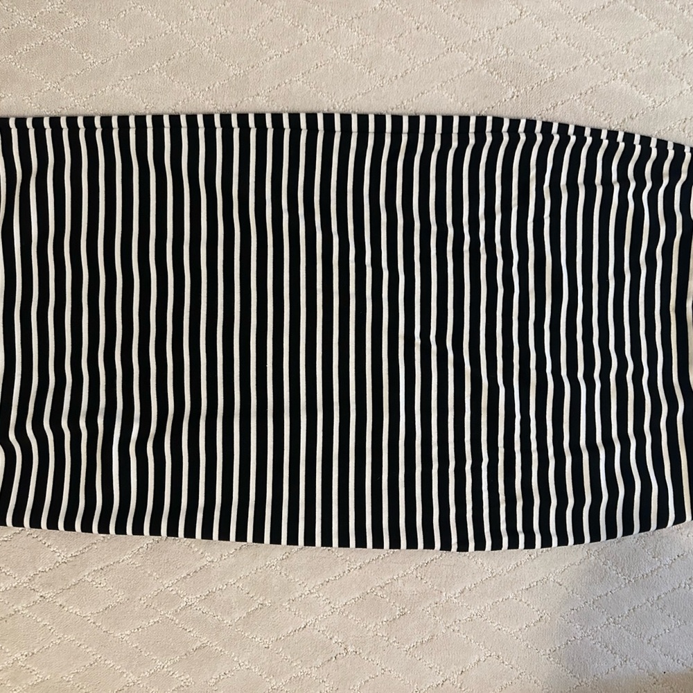 Sanctuary Black and White Striped Pencil Skirt